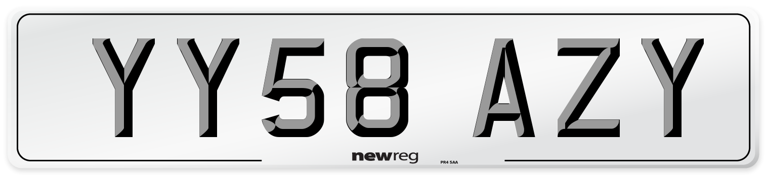 YY58 AZY Number Plate from New Reg